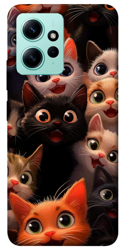 Чохол на Xiaomi Redmi Note 12 4G happy cats фото 1 з 1