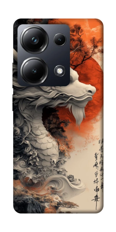 Чохол на Xiaomi Poco M6 Pro 4G white dragon фото 1 з 1