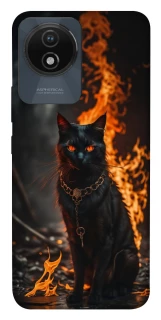 Чехол на Vivo Y02 Огненный кот фото 1 из 1