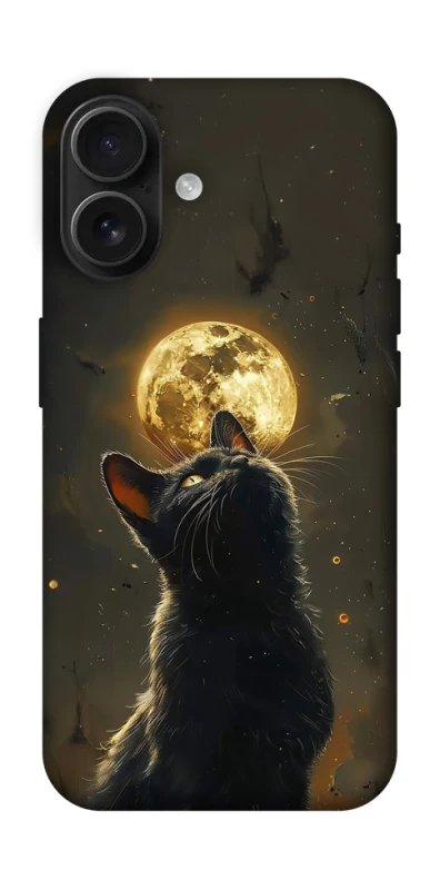 Чехол на Apple iPhone 16 Кот под луной v2 фото 1 из 1