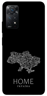 Чохол на Xiaomi Redmi Note 11 Pro 4G/5G Ukraine black map фото 1 з 1