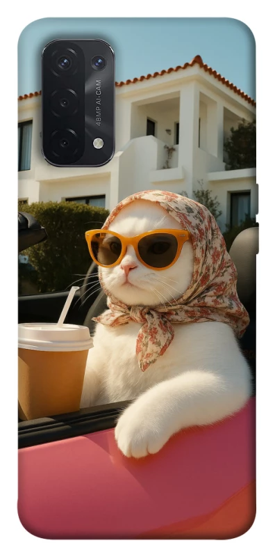 Чехол на Oppo A54 5G / A74 5G Stylish Cat Cruise фото 1 из 1