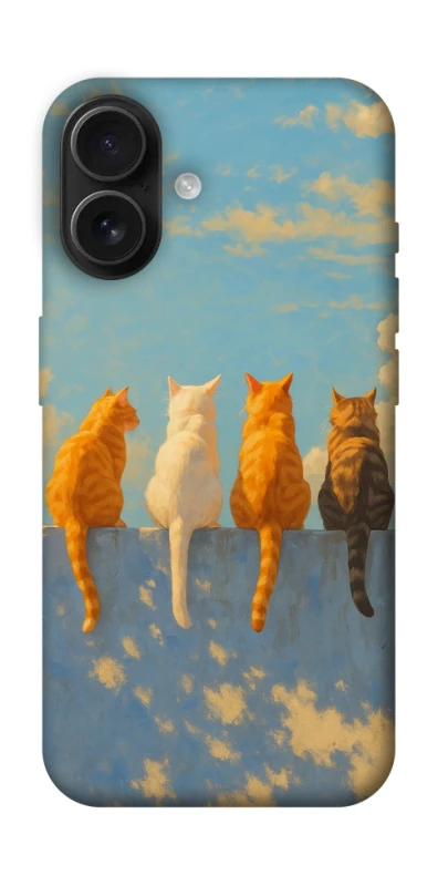 Чехол на Apple iPhone 16 cats on wall фото 1 из 1