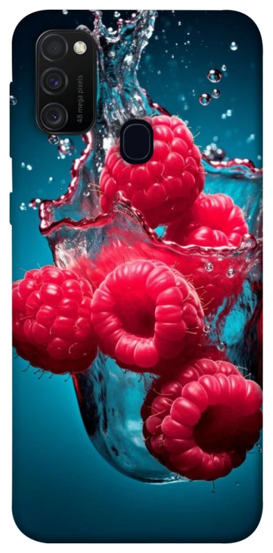 Чехол на Samsung Galaxy M21 Малинка в воде фото 1 из 1