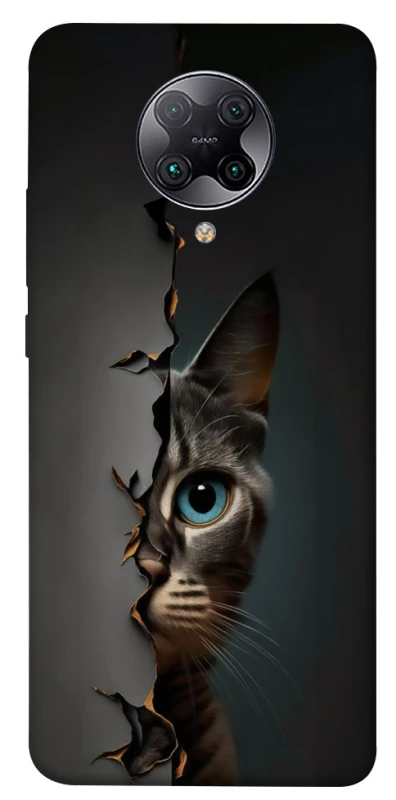 Чехол на Xiaomi Redmi K30 Pro / Poco F2 Pro Кот-подглядыватель v2 фото 1 из 1