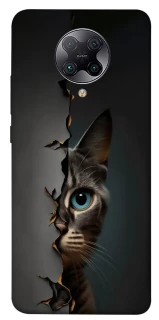 Чехол на Xiaomi Redmi K30 Pro / Poco F2 Pro Кот-подглядыватель v2 фото 1 из 1