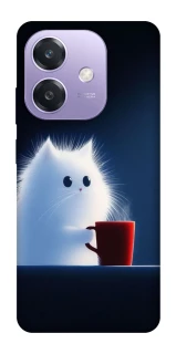 Чехол на Oppo A3 4G Чехол кот с кофе фото 1 из 1