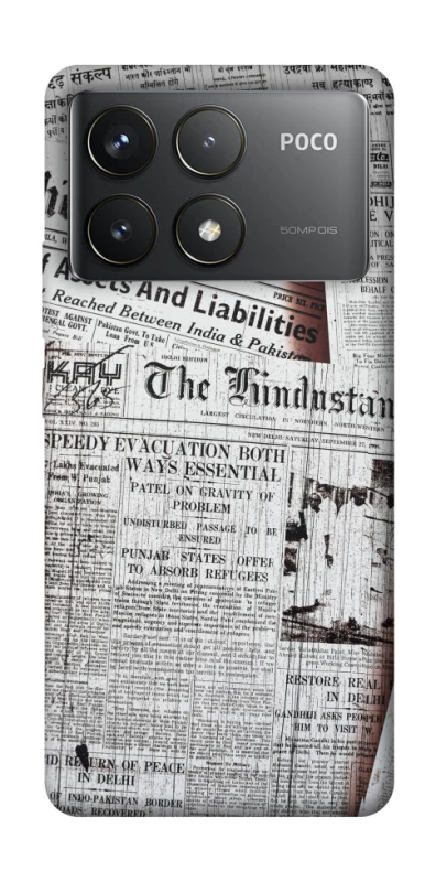 Чохол на Xiaomi Poco F6 Pro Газети фото 1 з 1
