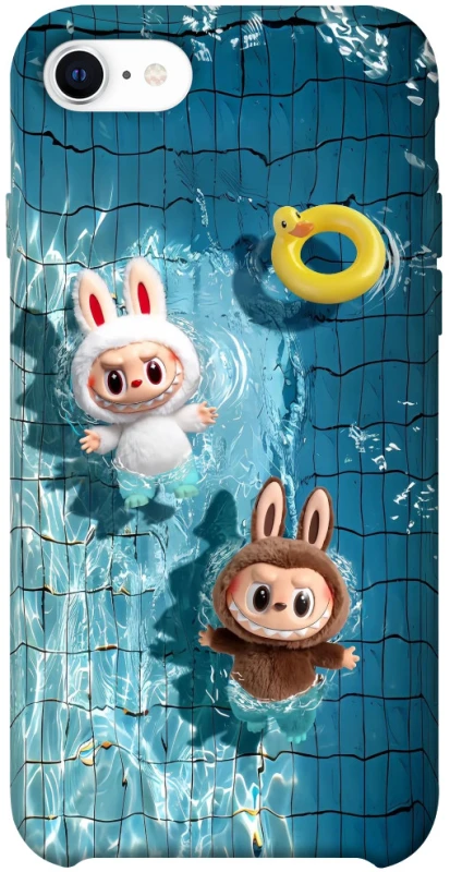 Чохол на Apple iPhone SE (2020) Labubu in the pool фото 1 з 1