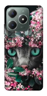 Чехол на Realme C61 Кот в цветах фото 1 из 1