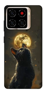 Чохол на ZTE Blade A56 Кіт під місяцем v2 фото 1 з 1