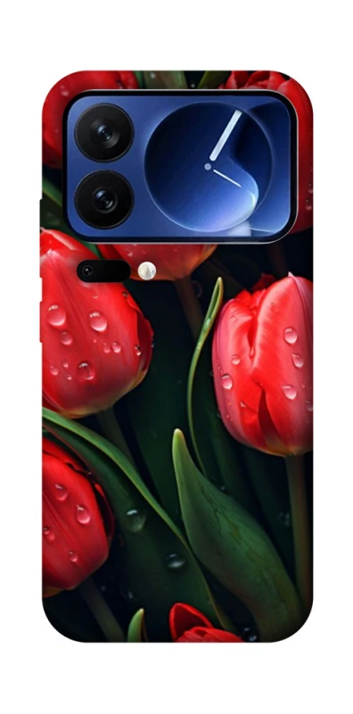 Чохол на Xiaomi 17 Pro Червоні тюльпани фото 1 з 1