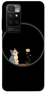 Чохол на Xiaomi Redmi 10 Cat and flower фото 1 з 1