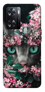 Чохол на OnePlus Nord N20 SE Кіт в квітах фото 1 з 1