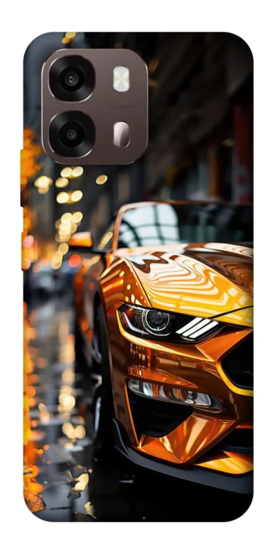 Чохол на Oppo A6 Golden sports car фото 2 з 2