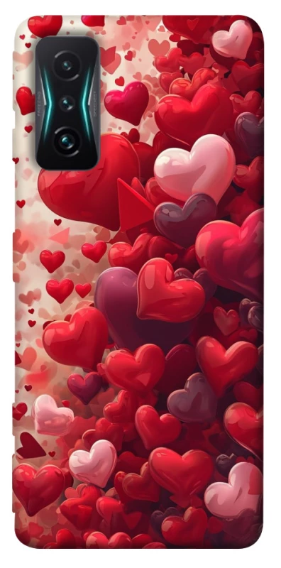Чохол на Xiaomi Redmi K50 Gaming Many hearts фото 1 з 1