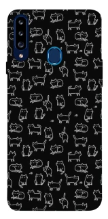 Чохол на Samsung Galaxy A20s Black Cats фото 1 Чохол на Samsung Galaxy A20s Black Cats фото 1 з 1