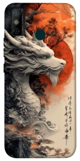 Чехол на TECNO Spark 6 Go white dragon фото 1 из 1