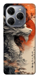 Чехол на TECNO Spark 20 Pro white dragon фото 1 из 1