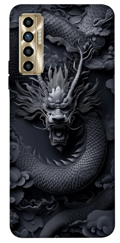Чехол на TECNO Camon 17P black dragon фото 1 из 1