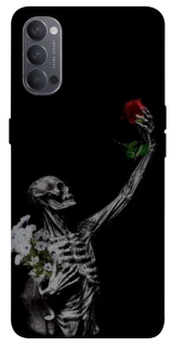 Чехол на Oppo Reno 4 Skeleton vs Rose фото 1 из 1