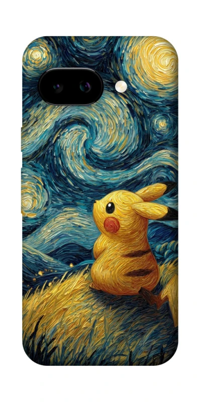 Чехол на Google Pixel 9a Pikachu and Van Gogh фото 1 из 1