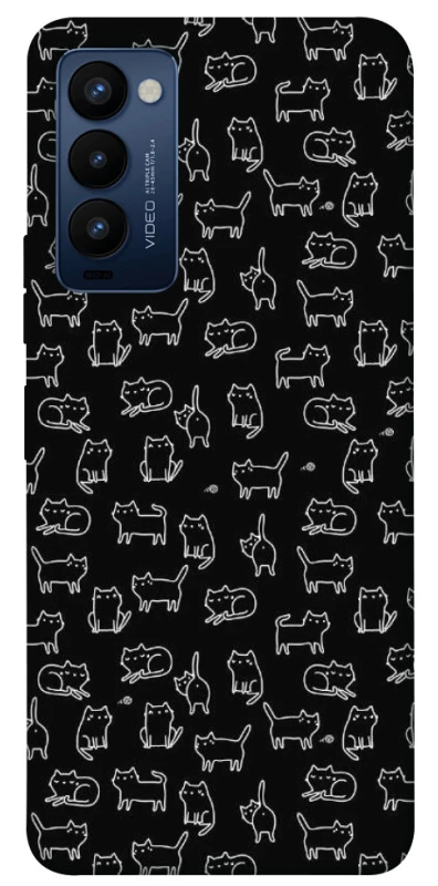 Чохол на TECNO Camon 18 Black Cats фото 1 з 1