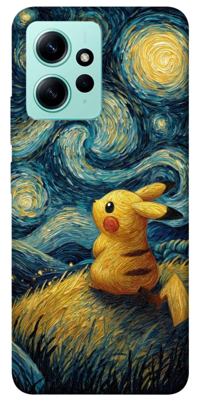 Чохол на Xiaomi Redmi Note 12 4G Pikachu and Van Gogh фото 1 з 1