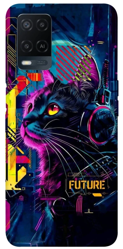 Чохол на Oppo A54 4G Cyber Cat v2 фото 1 з 1