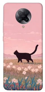 Чехол на Xiaomi Redmi K30 Pro / Poco F2 Pro cat on a field фото 1 из 1