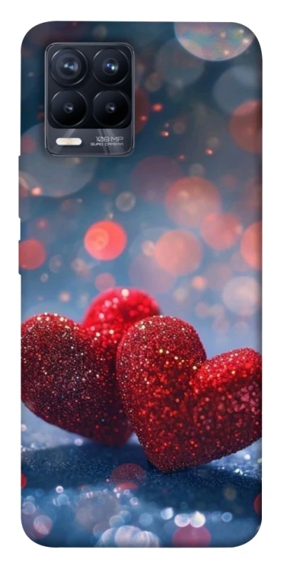 Чехол на Realme 8 Red hearts фото 1 из 1
