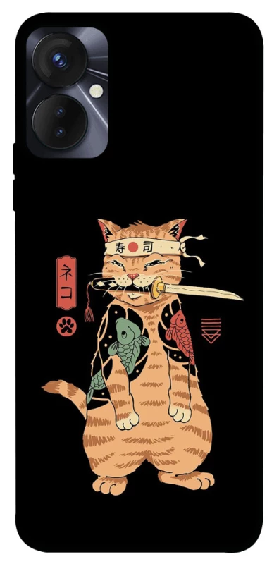 Чохол на TECNO Spark 9 Pro Кіт-самурай фото 1 з 1