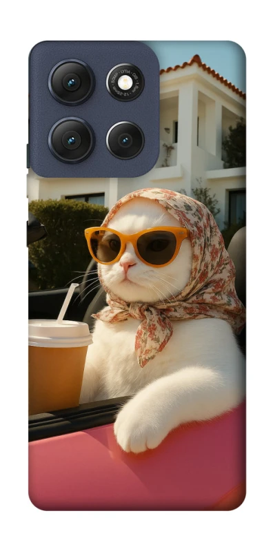 Чехол на Motorola Moto G86 Stylish Cat Cruise фото 1 Чехол на Motorola Moto G86 Stylish Cat Cruise фото 1 из 1