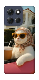 Чехол на Motorola Moto G86 Stylish Cat Cruise фото 1 Чехол на Motorola Moto G86 Stylish Cat Cruise фото 1 из 1