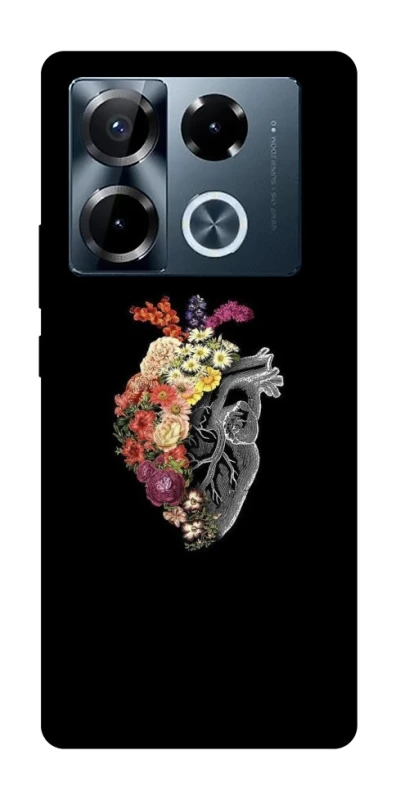 Чохол на Infinix Note 40 Pro 4G Heart with flowers фото 1 з 1