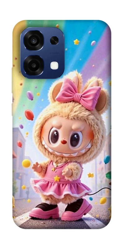 Чохол на Oppo A6 Pro 4G/5G Labubu rainbow фото 1 з 2