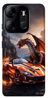 Чехол на Tecno Spark Go 2023 Сar and dragon фото 1 из 1