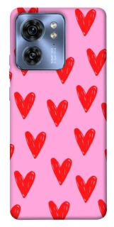 Чехол на Motorola Edge 40 Red hearts 2 фото 1 из 1