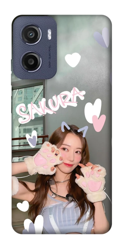 Чехол на Motorola Moto G05 Sakura - LE SSERAFIM фото 1 из 1