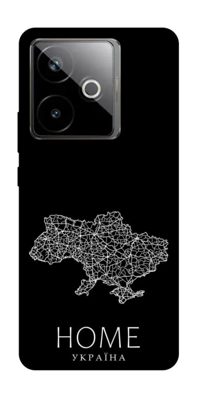 Чохол на Realme GT 7T Ukraine black map фото 1 з 1