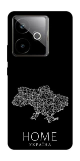 Чехол на Realme GT 7T Ukraine black map фото 1 из 1