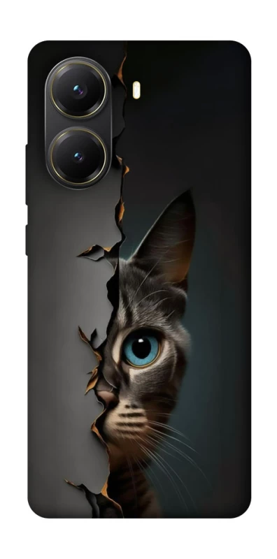 Чохол на Xiaomi Poco X7 Pro Кіт-підглядач v2 фото 1 з 1