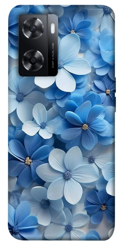 Чехол на Oppo A57s Синие цветы фото 1 из 1