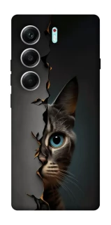 Чехол на Tecno Camon 40 Pro Кот-подглядыватель v2 фото 1 из 1