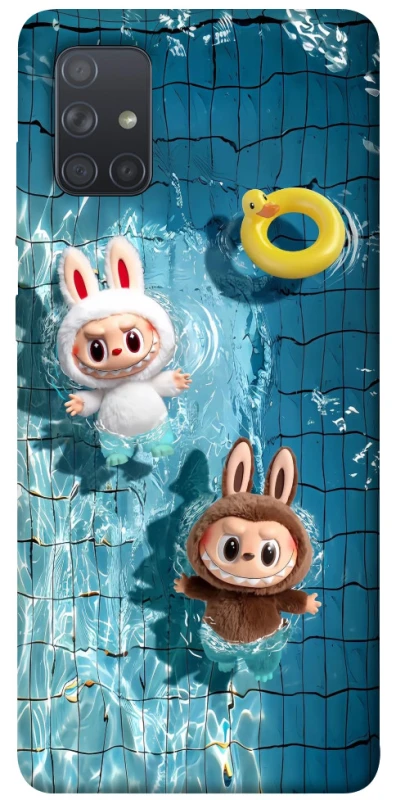 Чохол на Samsung Galaxy A71 Labubu in the pool фото 1 з 1