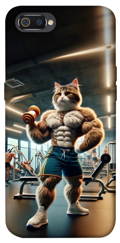 Чехол на Realme C2 Качок кот фото 1 из 1