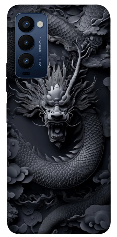 Чехол на TECNO Camon 18 black dragon фото 1 из 1