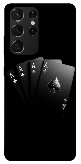 Чехол на Samsung Galaxy S21 Ultra Black Cards фото 1 из 1