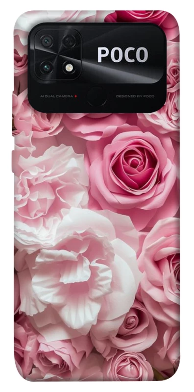 Чохол на Xiaomi Poco C40 Рожеві Квіти фото 1 з 1