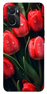 Чохол на Oppo A76 4G Червоні тюльпани фото 1 Чохол на Oppo A76 4G Червоні тюльпани фото 1 з 1